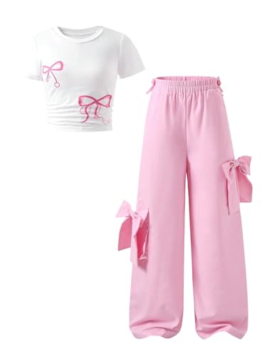 Verdusa Girls Clothes 2 Piece Matching Set Cute Clothes Bow