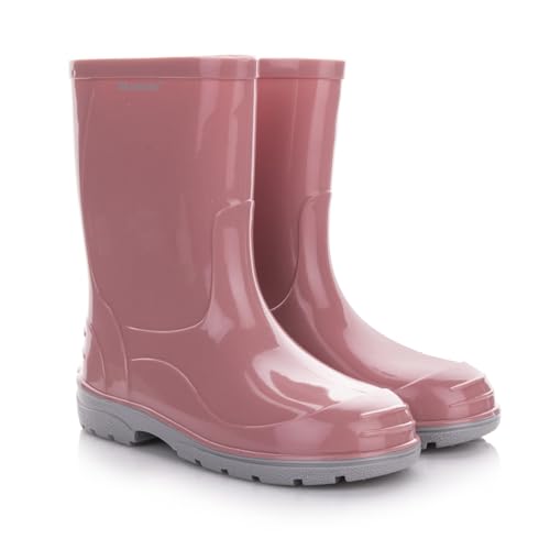 3Kamido GoClassic Gummistiefel - schöner eleganter klassischer Kindergummistiefel aus PVC wasserdicht mit 3M Reflektor mit warmer herausnehmbarer Filz-Innensohle und rutschfester Sohle