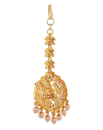 Lakshmi Devi Maang Tikka with CZ Stones