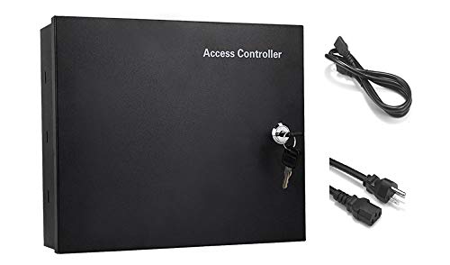 MENGQI-CONTROL 4 Doors RFID/Password Door Lock System Smart Access Control Keyless Entry Systems Keypad Reader Electric Magnetic Lock 110V Power Supply Box (Phone APP Remote Open Door)