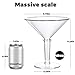 SAIAOKJ 48oz Giant Martini Glass Plastic Large Martini Glasses For Centerpieces Perfect For Martini Party Decorations Gifts & A Tini Bit Older Birthday(1pcs)