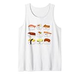 carino cartoon sushi yummy giapponese kawaii food | sushi lovers canotta