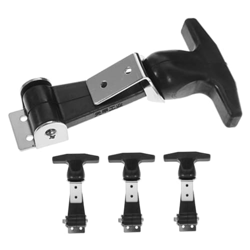 Angoily Dustrial Latches Hardware Set 4pcs 304 Stainless Steel Spring Latch Rubber T-Handle for Cooler Hood