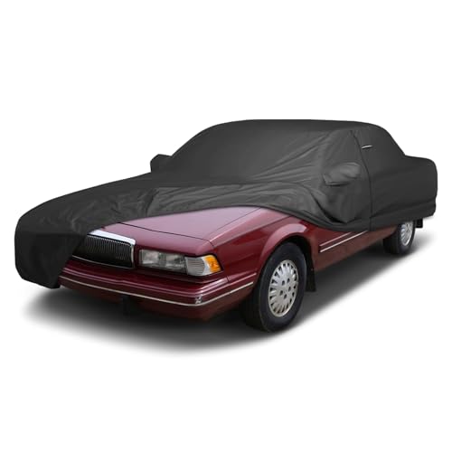 Image of iCarCover Premium Custom Car Cover for 1982-1996 Buick Century Sedan, Coupe Heavy Duty Waterproof All Weather Rain Snow Sun Protector Custom Full Exterior Indoor Outdoor Protection Car Cover (Black)