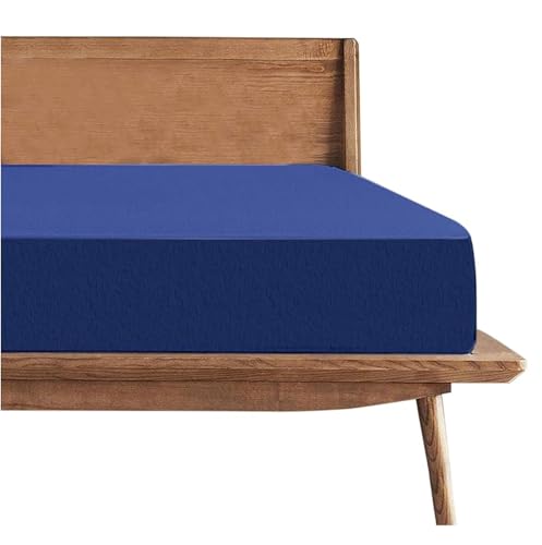Image of Trance Cotton Feel Terry Ultra Soft Waterproof Mattress Protector | Breathable - Hypoallergenic Mattresses Cover (72x84 inch | 6x7 feet, Classic Blue - Pack of 1)