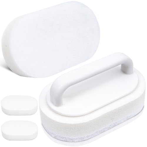 TidyMister Thickened Handheld Scrub Pad for Hot Tubs Spas & Pools Non-Scratch Replaceable Scouring Pads for Tile Cleaning 2 Pack