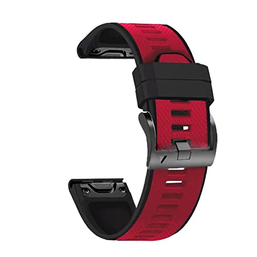 Bracelet silicone Garmin Fenix 6X anti transpiration et ajustable 26mm