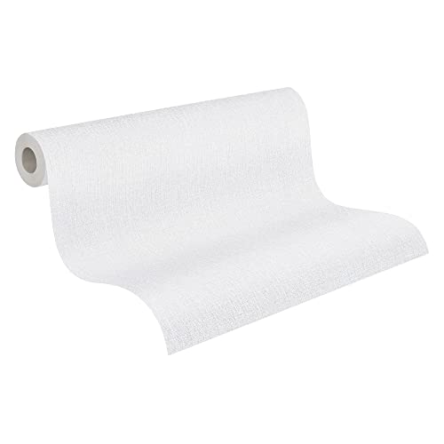 A.S. Création Papier Peint Uni Hygge Papier peint intissé - 10,05m x 0,53m - Gris Fabriqué en Allemagne par Livingwalls 363781 36378-1