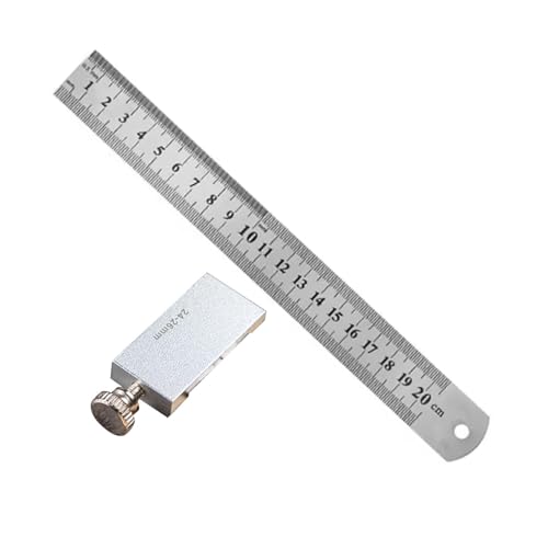 Herramienta de carpintería para carpintería con tope deslizante de posicionamiento, calibre de marcado de carpintería de aluminio, 15/20/30/40 cm