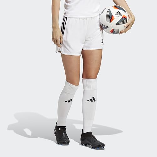 adidas womens Tiro 23 Shorts, White/Black, X-Small US - image 3