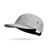 Croogo Lightweight Flat Bill Cap 5 Panels Dad Snapback Strapback Hip Hop Hat Running Sport Caps Plain Baseball Hat,Gray-GD53