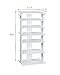 Kebuz House Vertical Shoe Rack, 7 Tier Shoe Storage Organizer with Hooks, Entryway Shoe Tower，Vertical Shoe Organizer，Vertical Shoe Organizer，White