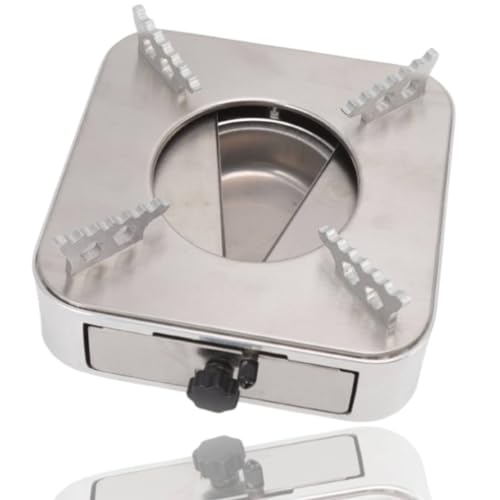 Quemador de alcohol, estufa portátil de camping, hervidor de alcohol de acero inoxidable, quemador de alcohol, hornillo portátil para camping, hornillo portátil para interiores al aire libre, barbacoa