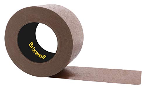 BRIXWELL Flatback Brown Paper Packing Tape 3 Inch x 60 Yard Made in The USA