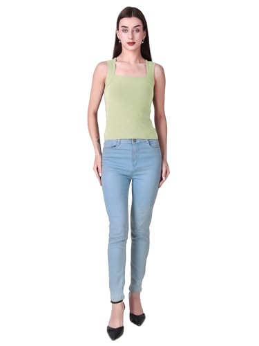 Image of Sizi Women Padded Camisole Workout Top| Tank Top with No Trace,Square Neck Seamless Vest,Elastic Removable Wide Shoulder Strap Camisole
