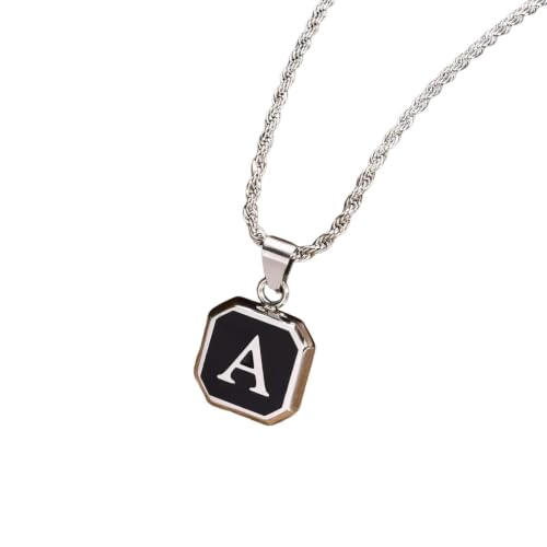 Cadeaux d’anniversaire : collier initiale lettre A-Z pour hommes