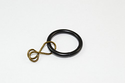 20 x Curtain Rod Pole Ring Loose Eye Black Steel ID 20mm - OD 26mm