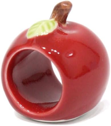 Japanese Apple Chopstick Rest, 5 Pieces, Chopstick Rest, Handcrafted Ceramic, for Dining, Gift, or Decor