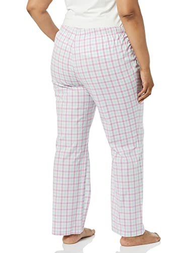 Image of Amazon Essentials Women's Cotton Pajama Pants, Breathable Poplin Sleep Pant with Drawstring Elastic Waist