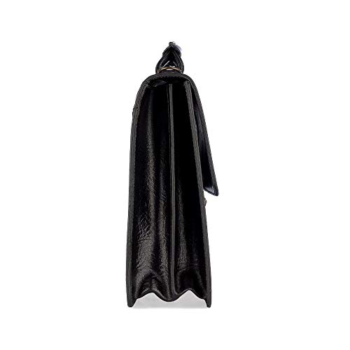 Maleta masculina de couro Master - Preto