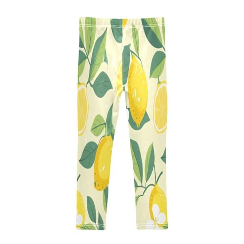 Bolaz Toddler Girls Leggings Printed Yoga Pants Leggings Yellow Lemon for Kids2