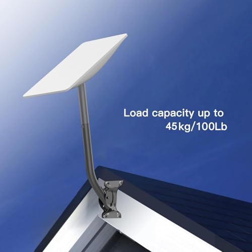 Image of Starlink Gen 2 Mount Adjustable Starlink V2 Mounting Kit Long Wall Mount J Pole Roof Mount (1.4 inch Dia x 17 inch L Short Pipe) for Internet Satellite TV Antenna Weather Station