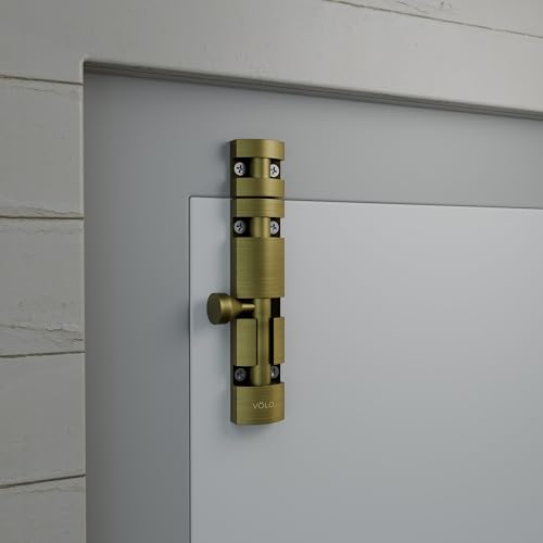 Image of Volo Premium 4 inch Xylo Tower Bolt /Door Latch /kundi /chitakni /Chitkini (Stainless Steel Rod) (Antique Brass Finish) (Size 100mm) (4 inch-100mm, 2)