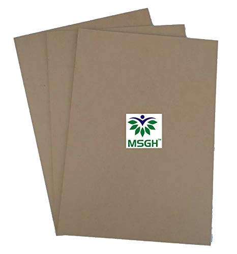 MSGH MDF Board Wood Sheets with 2mm Thickness, (A3 Size Pack of 3)