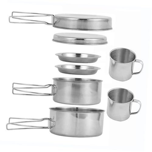 Vaisselle camping Anneome en acier inox incassable et durable