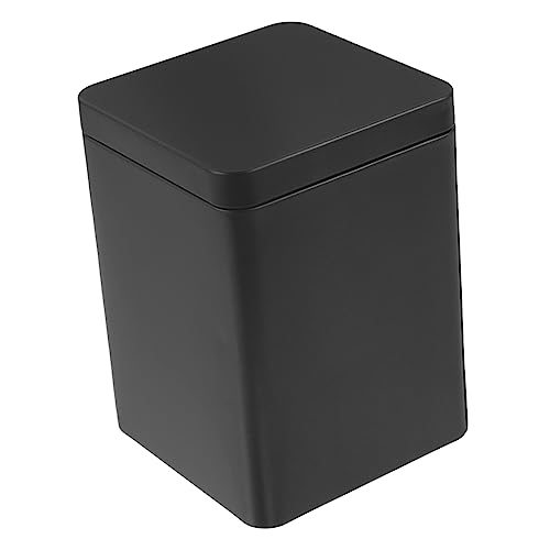 HOLIDYOYO Contenitore in Ferro Quadrato Per Tè Chiusura Ermetica Scatola Per Conservare Foglie Di Tè e Confezioni Leggero e Durevole Per Cucina e Ufficio