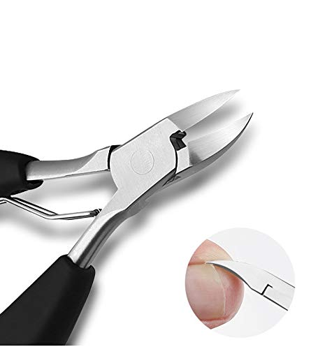 ByCallMax toenail nail clippers, for long toenails or thick toenails, toenail trimmers and professional podiatrist toe nail clippers, sharp blades, lighter soft handles (2 PCS)