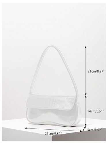 Image of Verdusa Women's Retro Flap Shoulder Bag PU Leather Top Handle Underarm Bag Purse