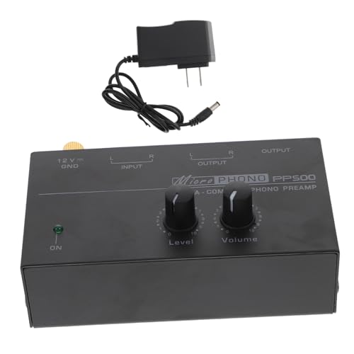 CONGARTENO Turntable Preamplifier Electronic Phonograph Preamp for Home Low Noise Inputs Outputs Simple Setup for Record Players US Plug Compatible