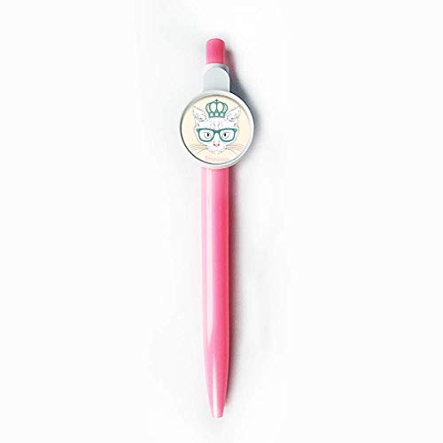 Stylo à bille rétractable Crown chat blanc idéal pour votre bureau
