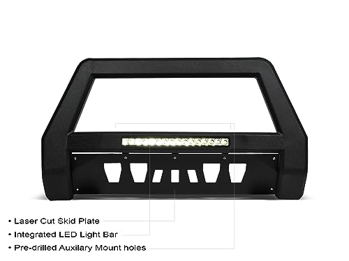 Image of Armordillo 8724170 X-Light LED Bull Bar Guard - Textured Black Fits 2007-2021 Toyota Tundra / 2008-2021 Sequoia