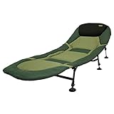 BAT-Tackle Maxxlounge Bedchair 6.0 | Campingliege | 6-Bein Angelliege bis 130kg | Karpfenliege | Gartenliege