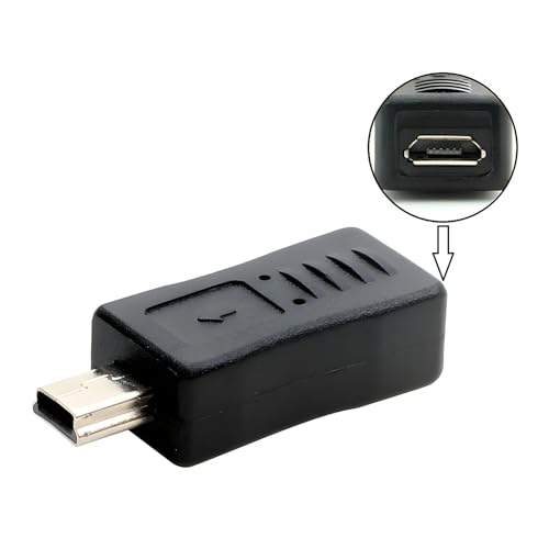 Image of Mini USB Female to Micro USB Male Adapter ; M i n i-USB Male to Micro-USB Female Adaptor (Micro & Mini USB2.0 Adapter Combo)