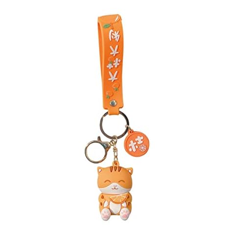 Cat Key Chain Keychain,Car Metal Key Chain Cute Cartoon Cat Key Ring Keychain Key Holder Pendant Women's Purse Ornament Accessories Cover