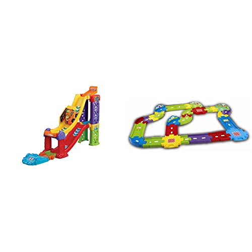 Image of VTech 3-in-1 Raceway - Toot-Toot Drivers Deluxe Car Track Set for Boys & Girls, 30 Track Pieces