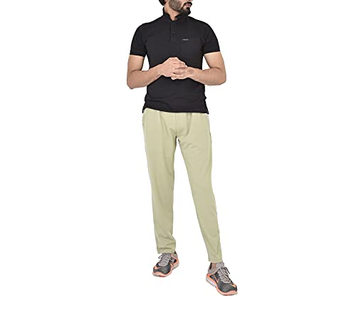 Image of Groovy Men Four Way Lycra Trackpants(CKN8-P Beige)