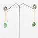 Natural Raw Chrysoprase Gemstones Threader Earrings, Handmade Dangling Earrings for Women, Gold Plated Earrings, Rough Stones & Healing Crystals, Women Jewelry, Gift For Her
