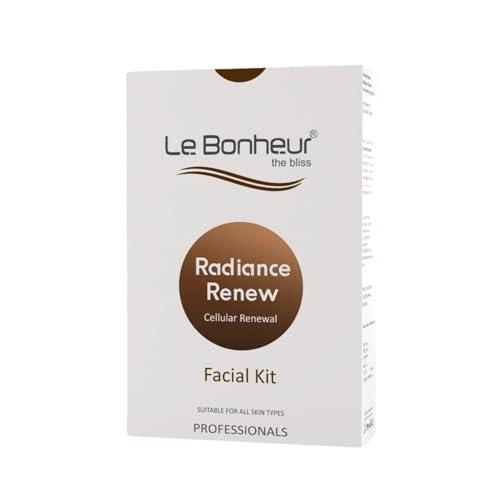 Le Bonheur Radiance Renew Professional Facial Kit | Wedding Edition | Glowing & Hydrating Skin | All Skin Types (Monodose – One Face Application Pack) | Men & Women