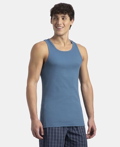 Image of Jockey 9922 Men Super Combed Cotton Rib Round Neck with Racerback Gym Vest