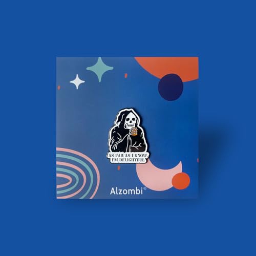 Funny Skeleton Enamel Pin, 1.5" Cute Brooches Lapel Badge, As Far As I Know I'm Delightful Skeleton Pin for Work2