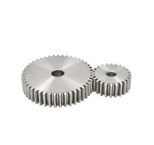 Bevel Gear Pinion Hardware Mechanical 1pcs Carbon Steel Mod 1 Spur Gear 28-43 Tooth Thick 10mm Metal Transmission Pinion Gear(29 Teeth)
