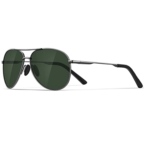 Image of Sunglasses Men Polarized Aviator Sunglasses for Men Women Fishing Driving Sun glasses Metal Frame UV Protection