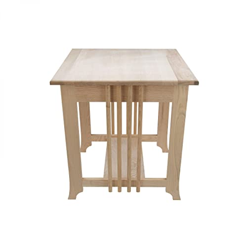 Renovators Supply Manufacturing End Tables Living Room Unfinished Oak Mission End Table 24.5 Inch Height #TOP4