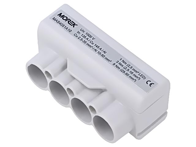 MAS4051A10 Connecteur Morek bloc de séparation SLT50 1kV PIN 7(4+3) pistes pour intégration