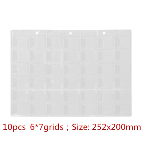 Páginas para colección de monedas 10 hojas 6x7 grid miniatura 2