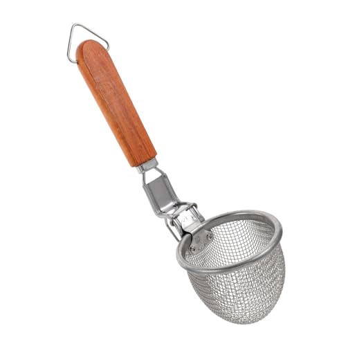 KOCKSHION Colador de Cocina Inoxidable Escurridor de Pasta y Fideos Cesta Coladora con Ergonómico Escurrir y Servir de Forma